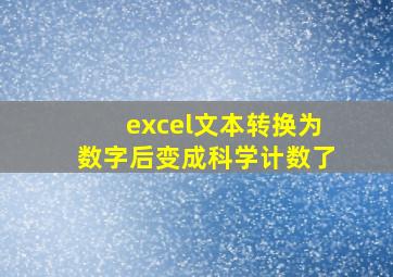 excel文本转换为数字后变成科学计数了