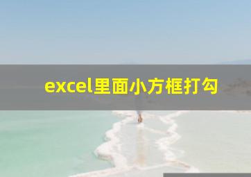 excel里面小方框打勾