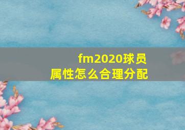 fm2020球员属性怎么合理分配