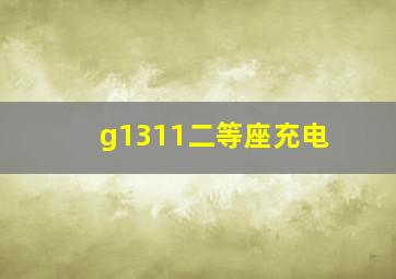 g1311二等座充电