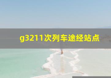 g3211次列车途经站点