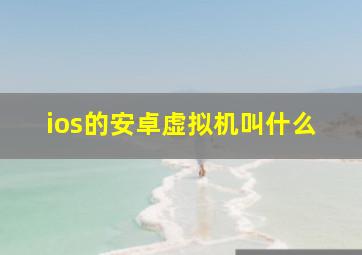 ios的安卓虚拟机叫什么