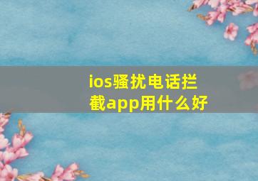 ios骚扰电话拦截app用什么好