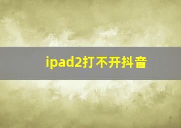 ipad2打不开抖音