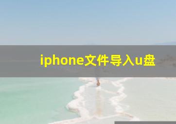 iphone文件导入u盘