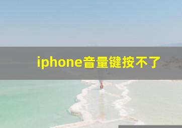 iphone音量键按不了