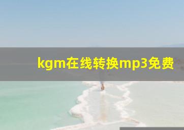 kgm在线转换mp3免费