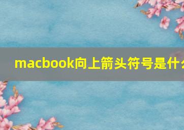 macbook向上箭头符号是什么