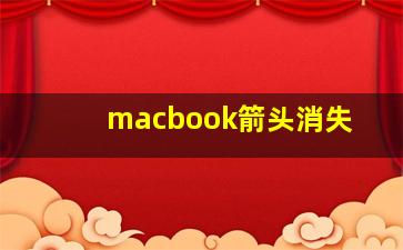 macbook箭头消失