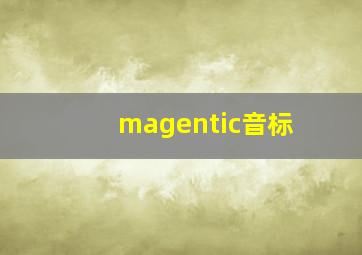 magentic音标