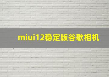 miui12稳定版谷歌相机