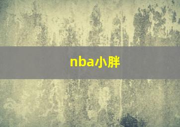 nba小胖