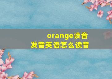 orange读音发音英语怎么读音