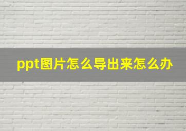 ppt图片怎么导出来怎么办