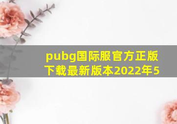 pubg国际服官方正版下载最新版本2022年5