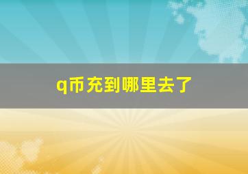 q币充到哪里去了