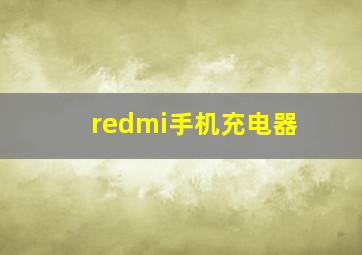 redmi手机充电器