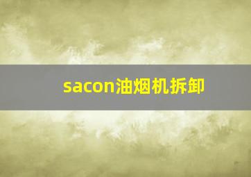 sacon油烟机拆卸