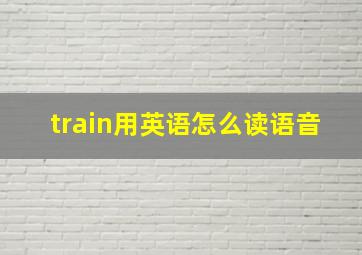 train用英语怎么读语音