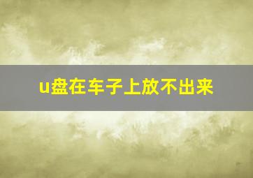 u盘在车子上放不出来