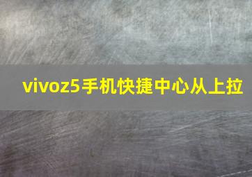 vivoz5手机快捷中心从上拉