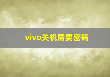 vivo关机需要密码