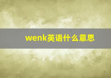 wenk英语什么意思