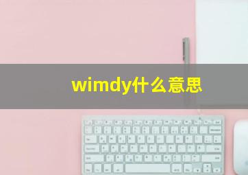 wimdy什么意思