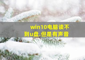 win10电脑读不到u盘.但是有声音