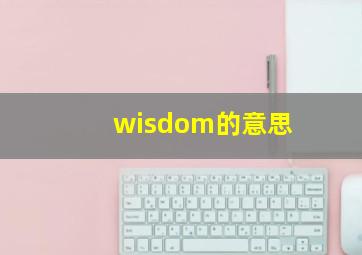 wisdom的意思