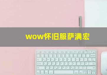 wow怀旧服萨满宏