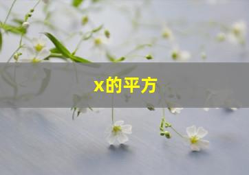 x的平方