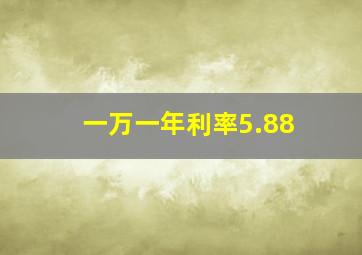 一万一年利率5.88