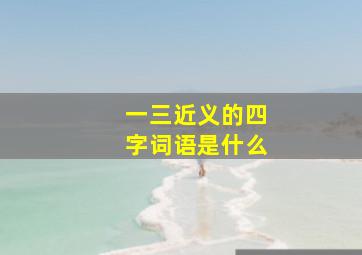 一三近义的四字词语是什么