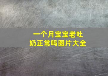 一个月宝宝老吐奶正常吗图片大全