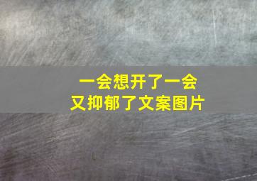 一会想开了一会又抑郁了文案图片