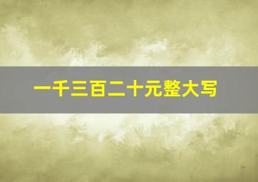 一千三百二十元整大写