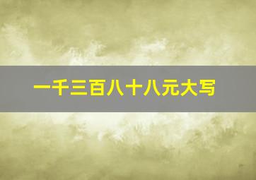 一千三百八十八元大写