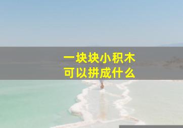 一块块小积木可以拼成什么