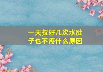 一天拉好几次水肚子也不疼什么原因