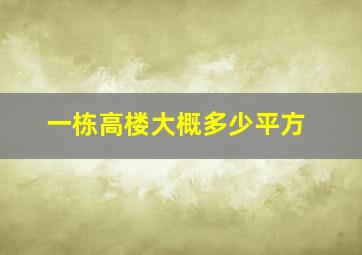 一栋高楼大概多少平方