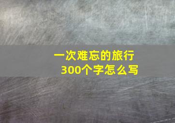 一次难忘的旅行300个字怎么写