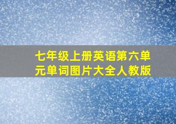 七年级上册英语第六单元单词图片大全人教版