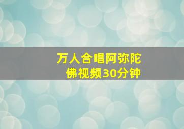 万人合唱阿弥陀佛视频30分钟