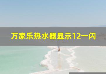 万家乐热水器显示12一闪