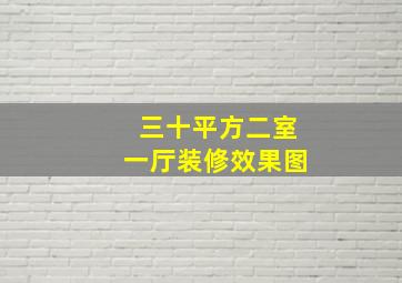 三十平方二室一厅装修效果图