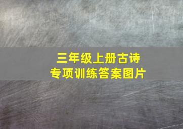 三年级上册古诗专项训练答案图片