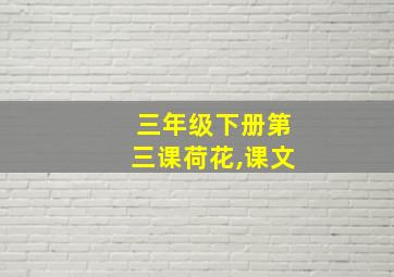 三年级下册第三课荷花,课文