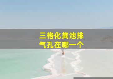 三格化粪池排气孔在哪一个