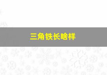 三角铁长啥样